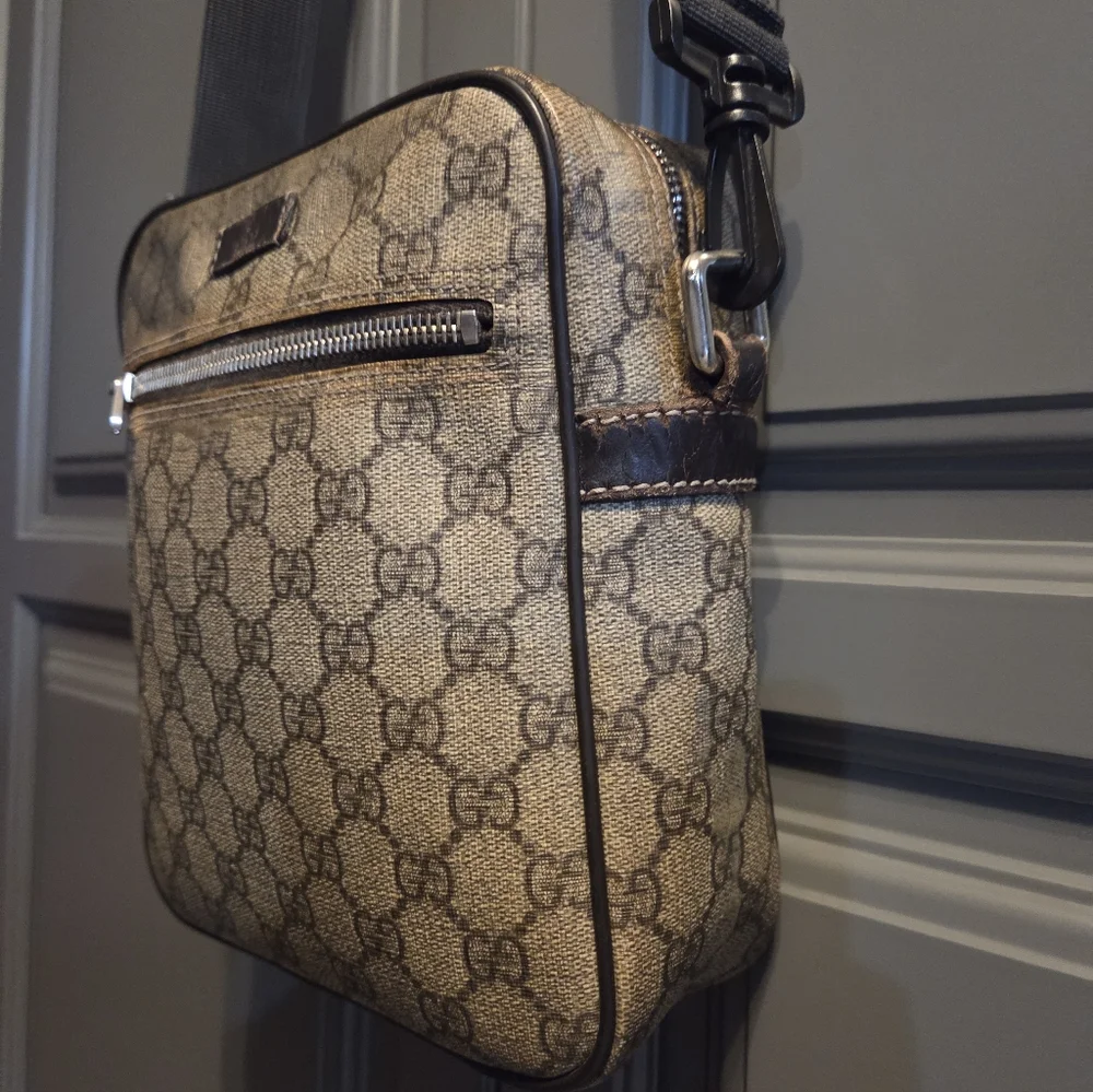 Gucci Vintage Crossbody Bag - Brown Italy Made - Picture 12 of 15